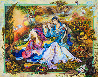Persian miniature Melody of Love by Andrew Motaei